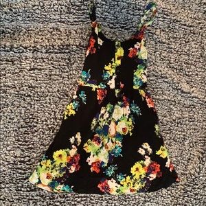 Floral black dress